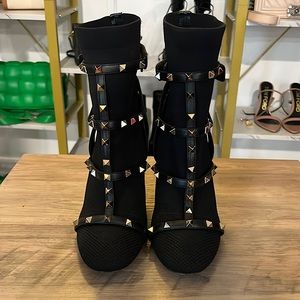 Valentino rockstud ankle booties
